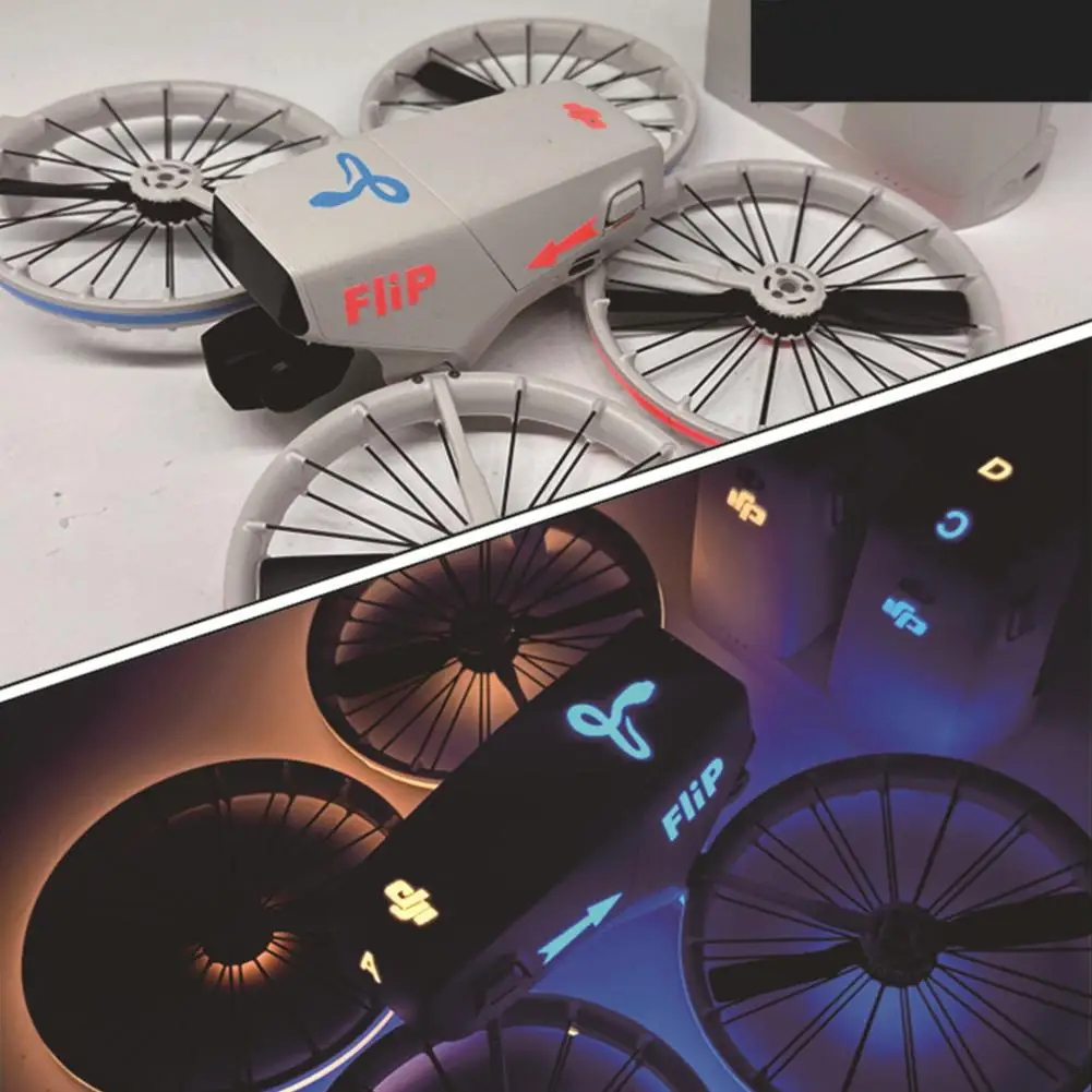 DJI Flip Drone Luminous Stickers Night Warning Decals Skin Anti-Scratch Protective Film Night Safety Cool Flight Accessories drone accessories