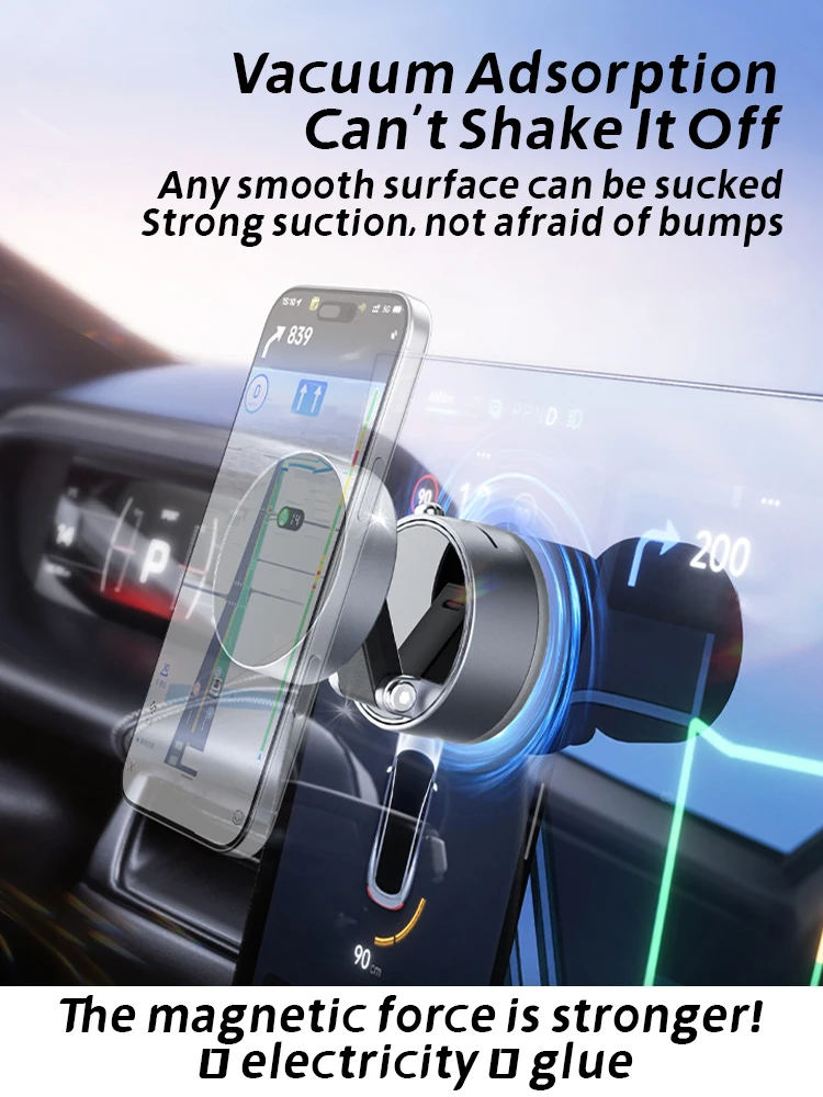 Car mobile phone holder vacuum adsorption car navigation dedicated magnetic suction stable holder