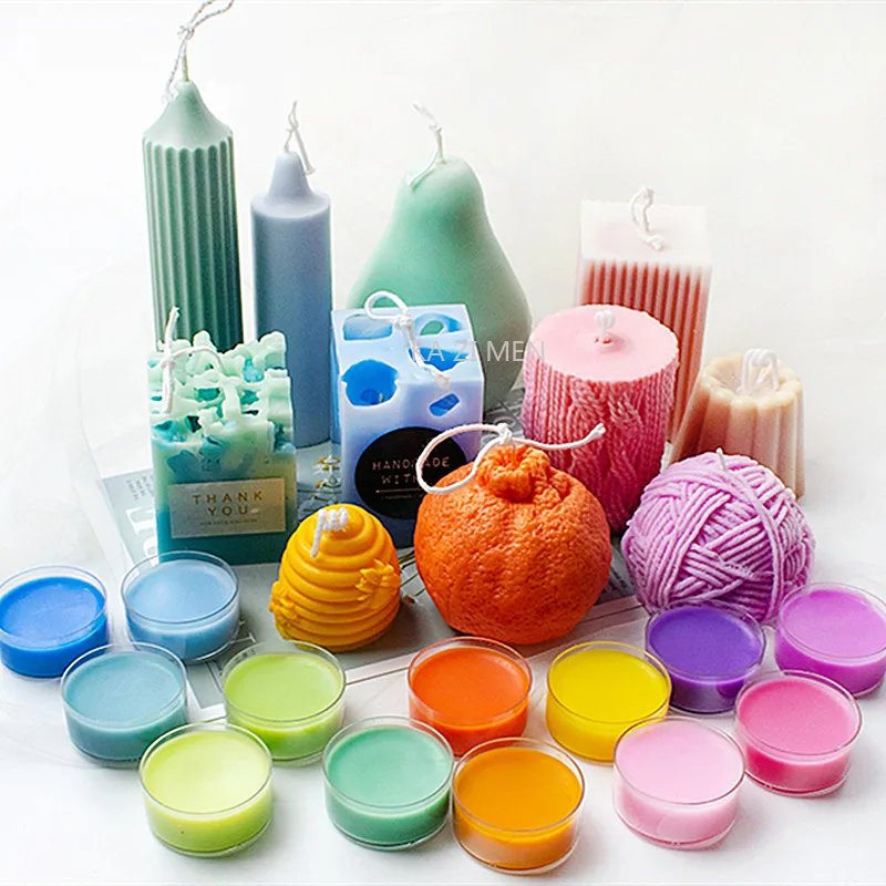 Pigmento de tinte de cera para velas, vela perfumada no tóxica para tinte  de aromaterapia, DIY, 46 colores