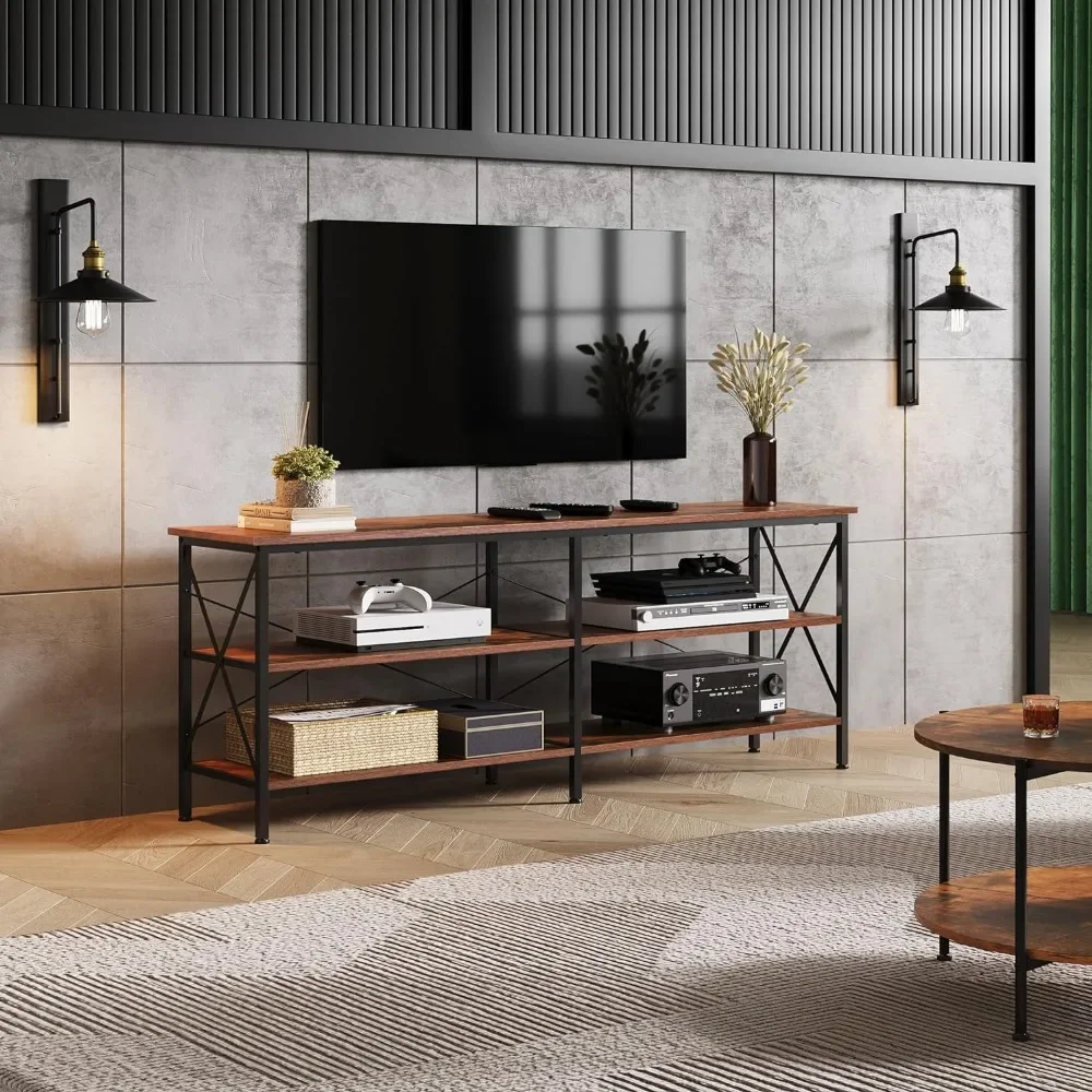 

Gaming Entertainment Center With Storage Tv Stand Living Room Furniture TV Stand for 65 70 Inch TV With LED Lights Home