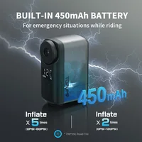 משאבת חשמלית ניידת TOPUMP TB2 PRO Mini עבור אופניים אלחוטיים לניפוח צמיגים 120PSI מקסימום 450mAh סוללה עם טעינה מהירה במסך 6