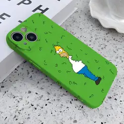 Whimsical Cartoon Simpsons Phone Case | All - Inclusive Tough Personalized Cover - iPhone 14 Pro (White1)