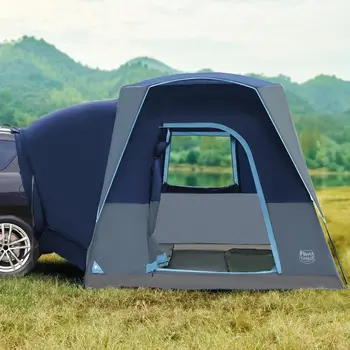 Tent with Movie Screen Weather Resistant Portable for Car SUV Van Camping, Includes Rainfly and Storag 1