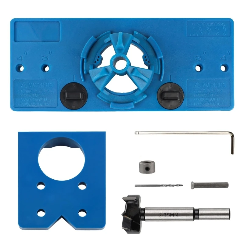 Convenient Hinge and Lock Hole Positioning Tool ABS Material, 35mm Boring Jig and Small Lock Hole Locator DropShipping 35mm hinge punch woodworking hole locator hinge hole opener woodworking hole punching diy tool