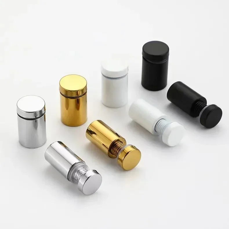 10PCS 12mm ตัวยึดแก้วสแตนเลสอะคริลิคโฆษณา Standoffs PIN Nails ป้ายโฆษณาสกรูยึดฮาร์ดแวร์ 1