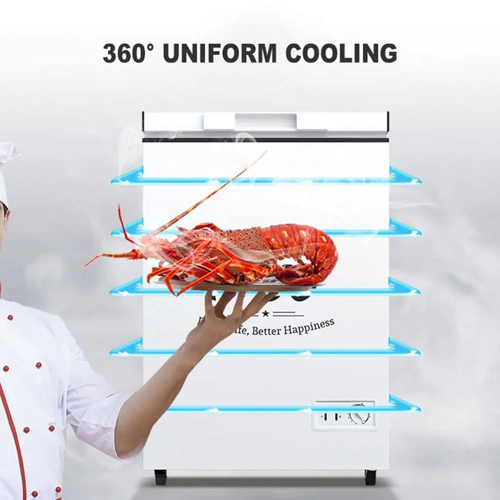 New 108L Household Fridge Kitchen Refrigerator Built-in Beverage Cooler for Restaurant Bar Cafe Cooling Drinks Frigobar