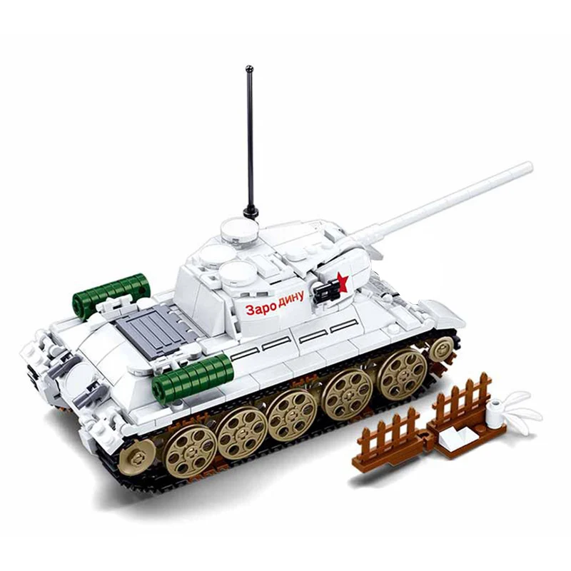 

Military Series Tank Building Blocks World War II MOC Model Collection T34-85 Medium Tank Car Boy Children Toy Gift
