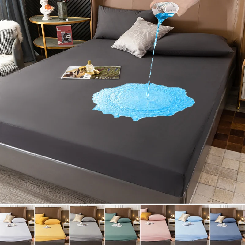 100% Waterproof Mattress Covers Protector Adjustable Bed Fitted Sheets With Elastic Band Single Double King Size 140/160/180x200 1