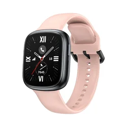 Enhanced Silicone Strap for Smartwatch - Sports Edition Replacement Wristband in Vibrant Colors (Pink)