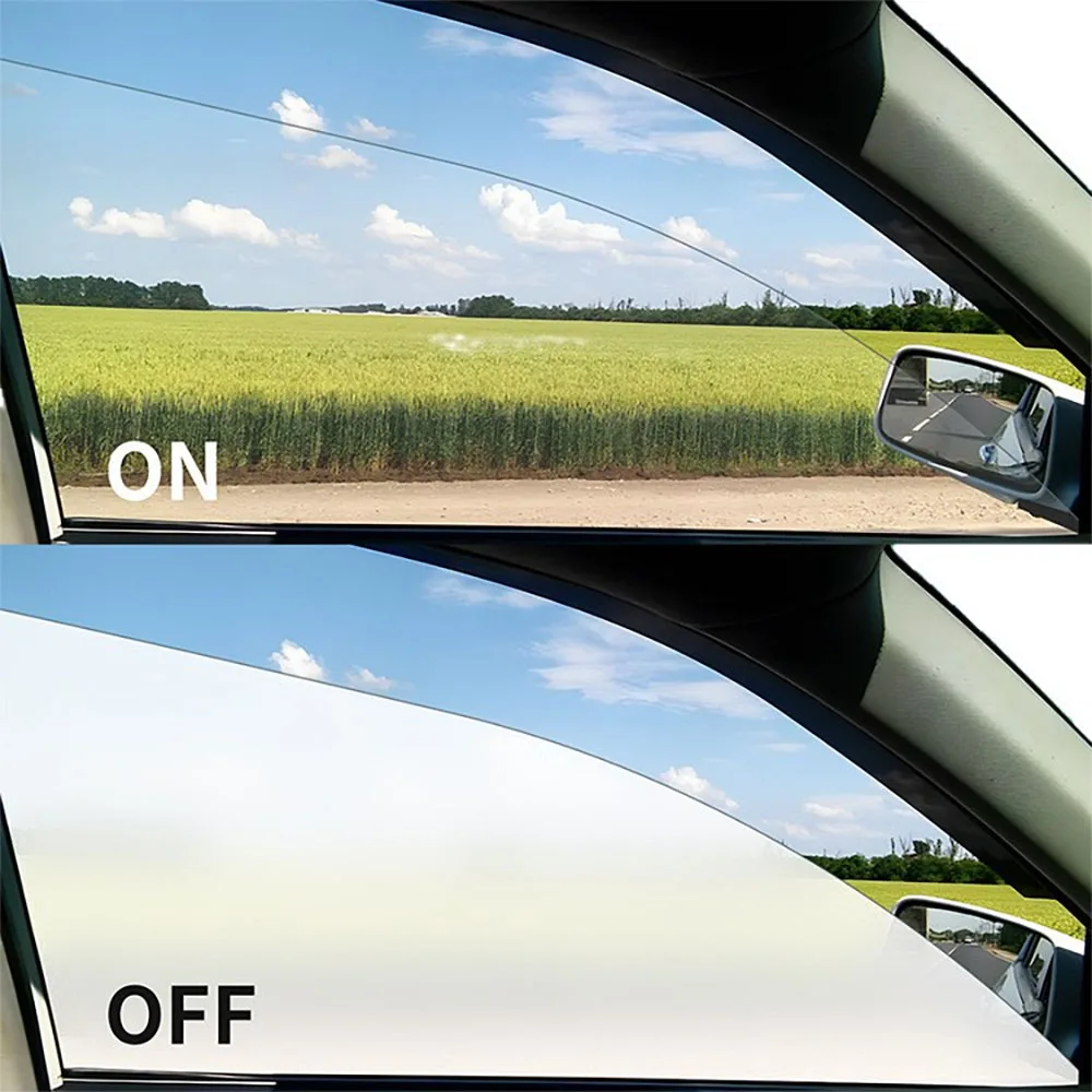 Intelligent Electronically Controlled Atomized Glass Film for Car Windows, Dimming Glass, Electrically Powered Color-Changing Dimming Glass, Privacy Dimming Film