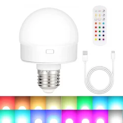 Rechargeable LED Ambient Night Light with Remote Control & Color Changing Features (1 bulb 1 remote)