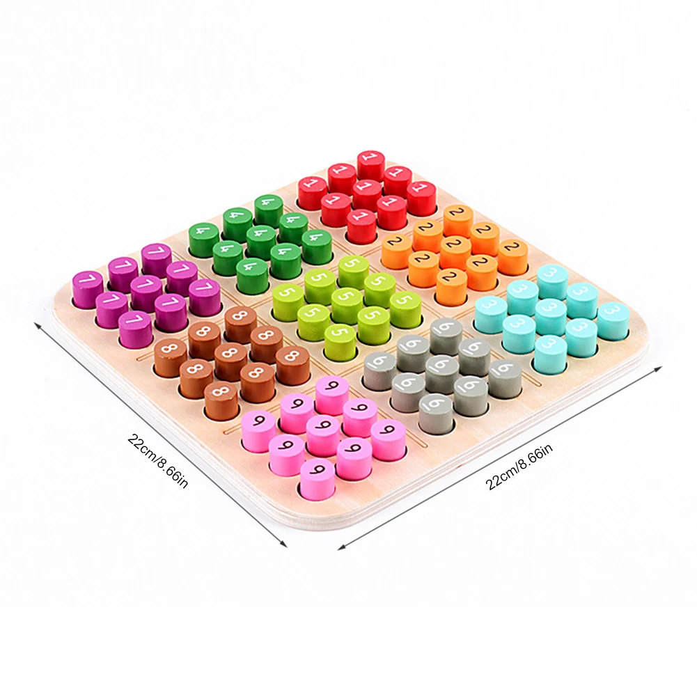 Wooden Sudoku Puzzles Board Game Brain Teaser Colorful Kids Adults Number Thinking Game Math Brain Teaser Desktop Toys Gifts New 6