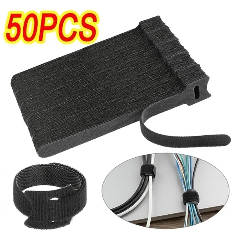 50PCS Cable Organizer Management Winder Tape Protector for Wire Ties Phone Accessories 1