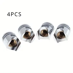 Tire Valve Caps - Dustproof Protective Covers (Silver - 4pcs)