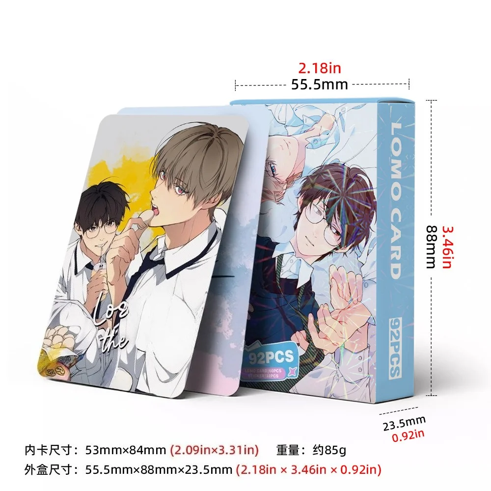 92개 애니메이션 클라우드 캐릭터 핸섬 카드 및 스티커 수집 기념품 의미 있는 코스프레 선물
