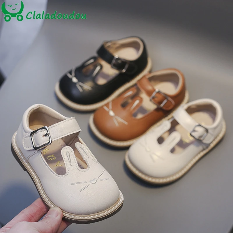 

11.5-15cm Brand Infant Leather First Walkers,Solid Cute Cartoon Toddler Girls Boys Flats Shoes,Ears Baby Princess Dress Shoes