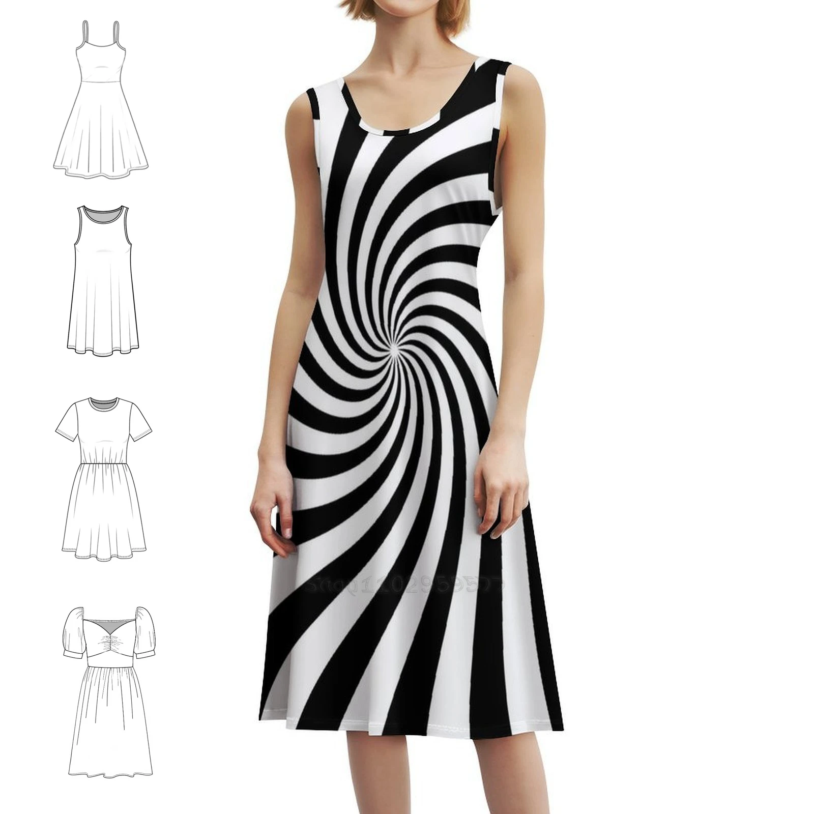 - Ultra Bohemian Sleeveless Dress For Women Print Beach Party Dresses Mind Control Mind Control Program Party Dresses