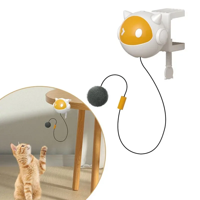 Interactive Automatic Pet Toy Ball-Self-Bouncing Motion with LED Lights,USB Rechargeable Fun Activity Ball for Cats & Small Dogs