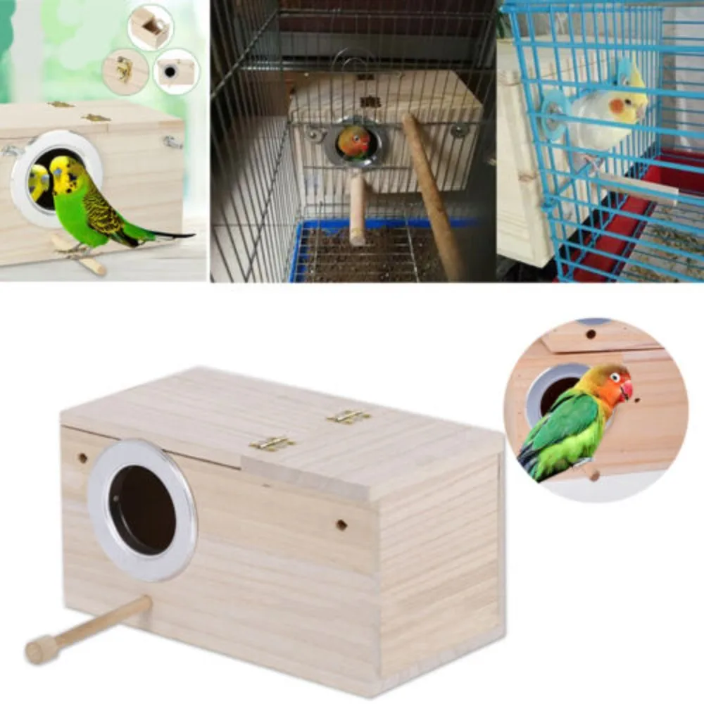 Bird House Bird Cage Bird Breeding Box Cage Nest For Parrot Nesting House Wooden Lovebirds Finch