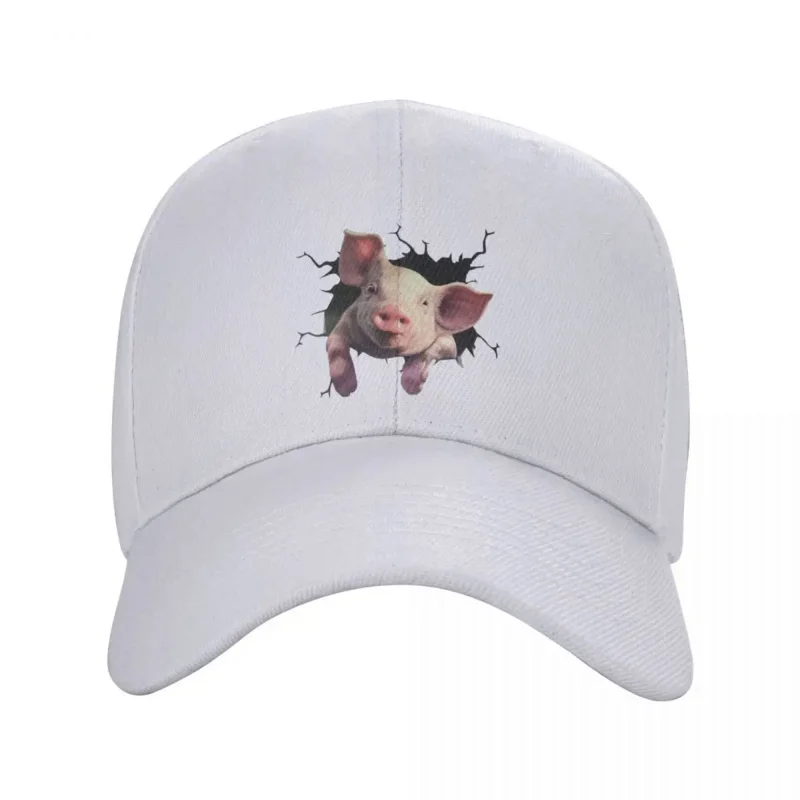 

Custom Funny Animal Cute Pig Baseball Cap Men Women Adjustable Dad Hat Outdoor Snapback Hats