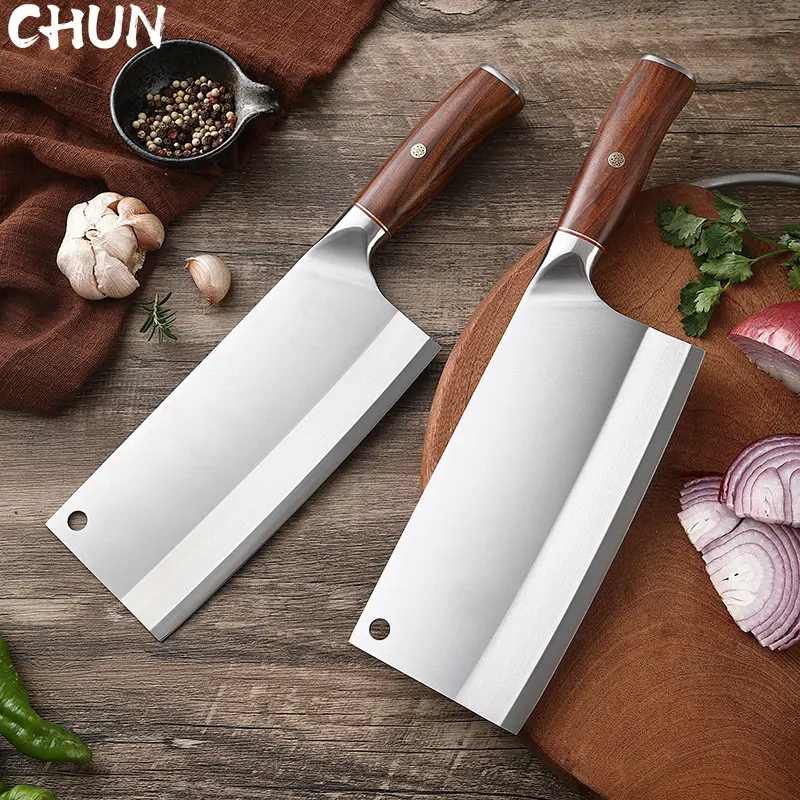 Big Bone Knives Chopping Knife 835g Stainless Steel Cleaver 5mm Blade  Chopping Kitchen Knives Cutting Pork Bone 4Cr13mov Cutlery