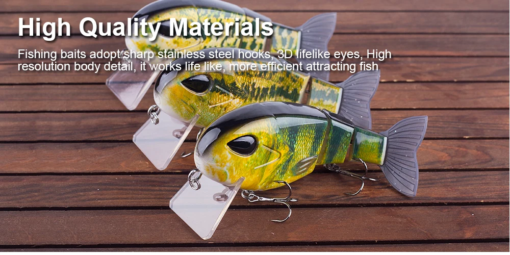 Hanlin 12,5 cmm 50g Multi Jointed segel flugzeug Shad schwimmen harten Köder Hecht Moschus Bass Slider Fisch Tackle Soft Tails gleiten Angel köder – Detail 8