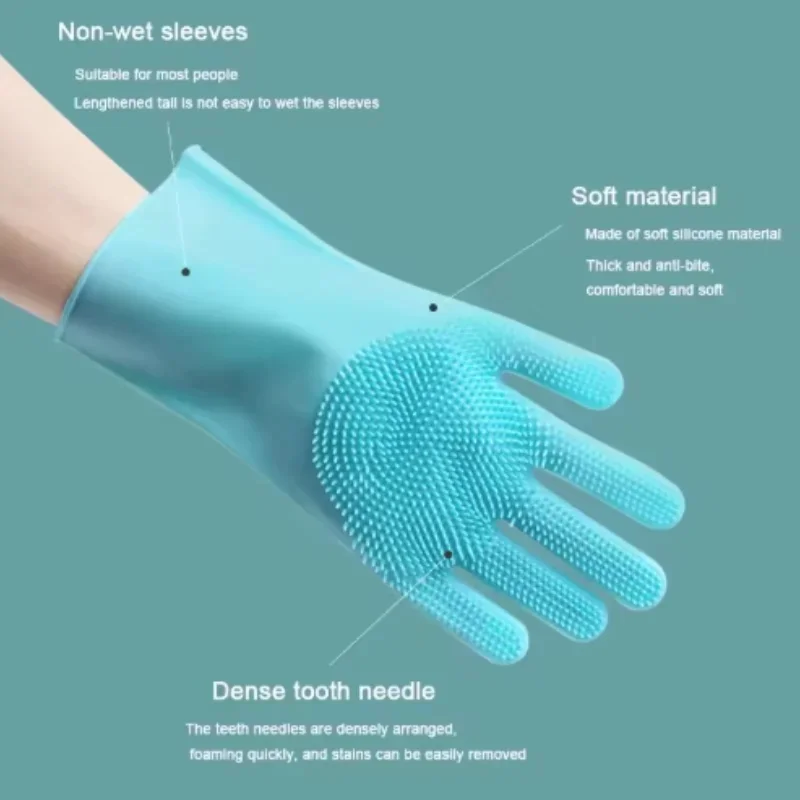 Pet Grooming & Bathing Silicone Gloves for Hair Removal and Cleaning