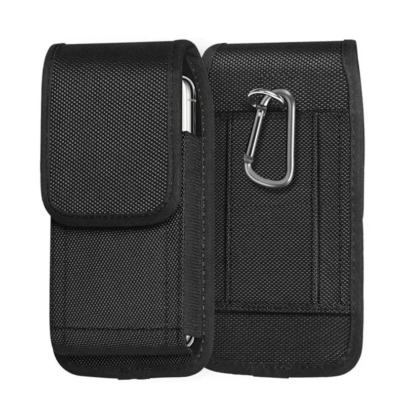1/2pcs Tactical Cell Phone Pouch Holster with Free D Shaped Buckle Protable Wallet Card Waist Pack Outdoor Nylon Carrying Case