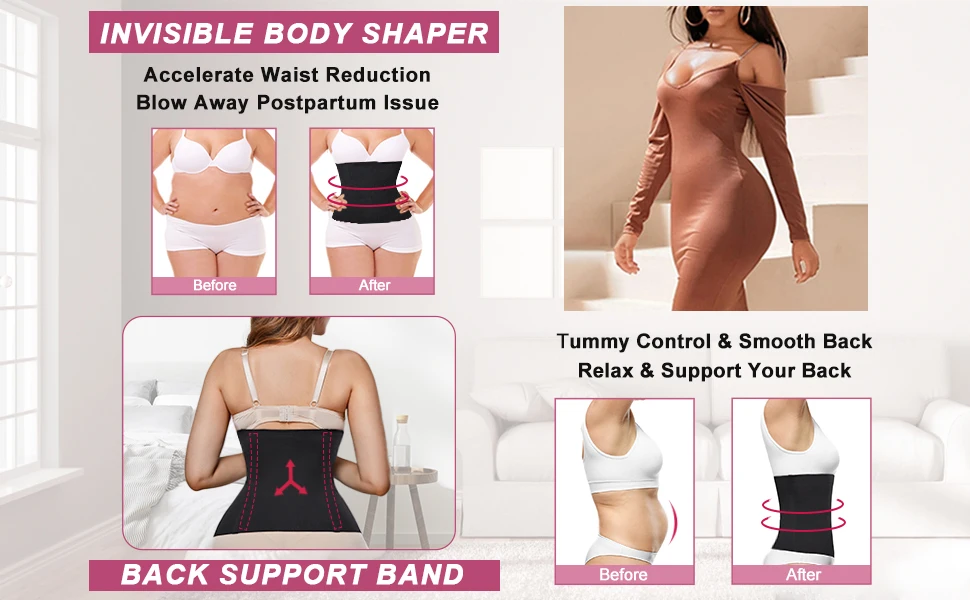 Description Picture 5 of itemWomen Waist Cinchers Ladies Corset Shaper Band Body Building Trainer Postpartum Belly Slimming Belt Modeling Strap Shapewear