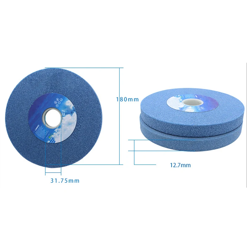 Polishing Wheel Ceramic Abrasive White Corundum 180*12.7*31.75mm for Alloy Steel Tool Grinding