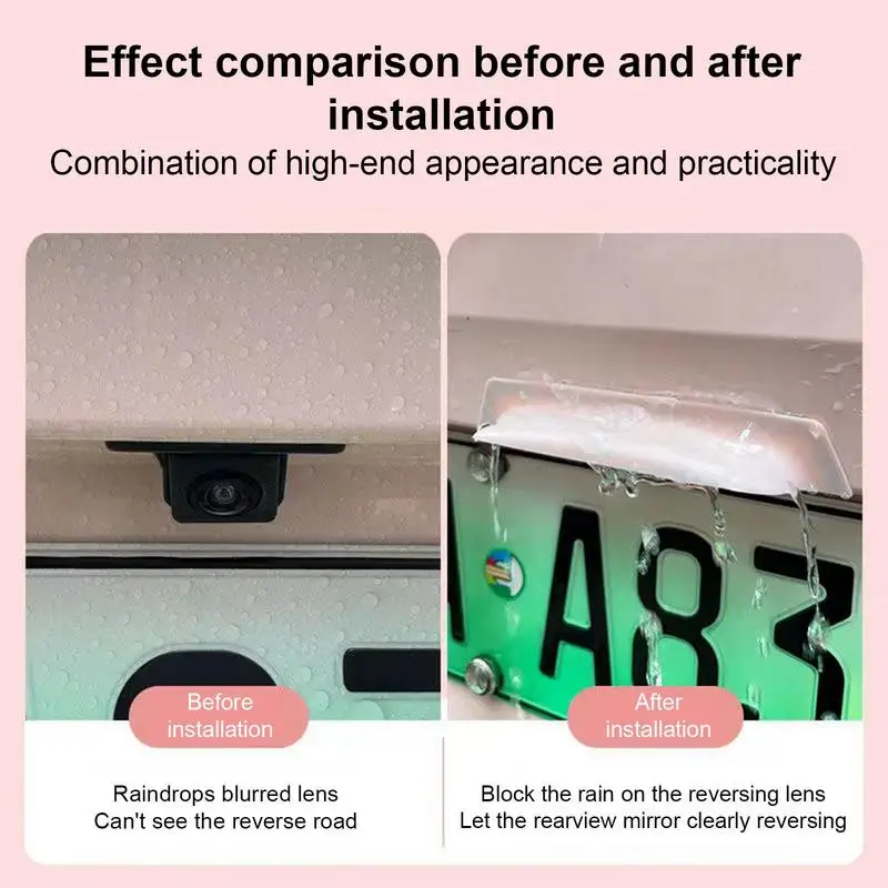 Rear Reversing Camera Rain Visor Shield Waterproof Rain Visor Shade For Car Rear Camera Shield Adhesive Anti Cover