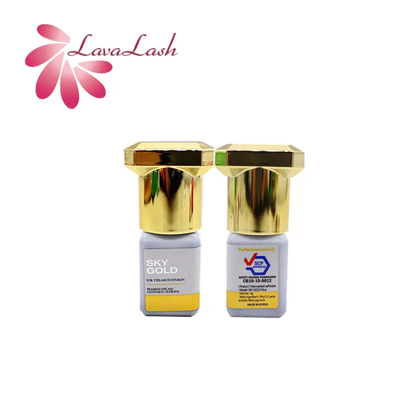 

2Bottles Korea Sky Glue For Eyelash Extensions 5ml Professional Fast Drying Strong Lashes Glue No Irritation Lasting 7 Weeks