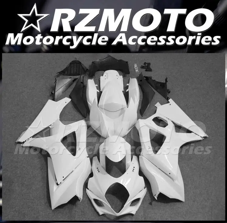 

4 подарка, новинка, ABS Мотоциклетный строительный комплект для SUZUKI 1000 K7 2007 2008, комплект кузова, белый, блестящий