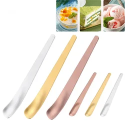 2/4/6pcs Flat Coffee Spoon Stainless Steel Coffee Stirrers Tea Spoons Ice Cream Cake Dessert Spoon Bar Kitchen Tableware
