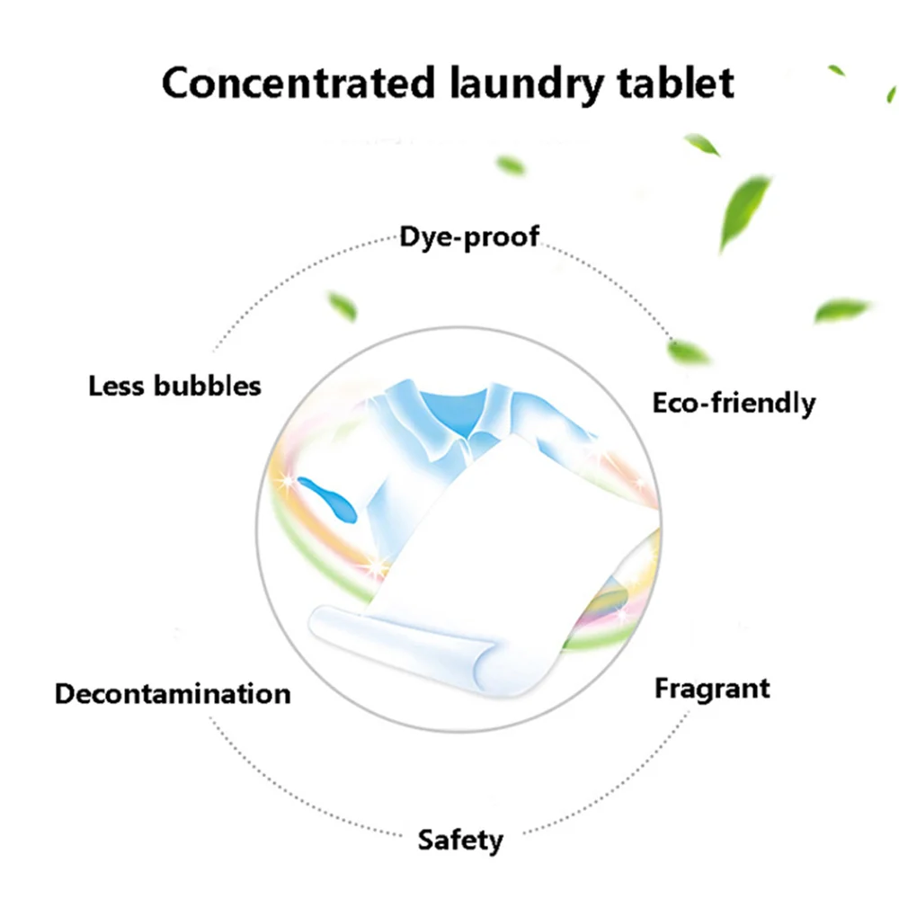 Natural Laundry Tablets Plant Formula Does Not Hurt Hands Environmentally Friendly Household Cleaning Supplies 900PCS laundry tablets