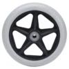 6/8inch 5/6 Holes Solid Wheel PU Wheelchair Rollator Caster Hub Replacement 608ZZ Metal Bearing Wheel Wheelchair Accessory Parts 2