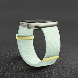 Premium Nylon Loop Strap - Breathable and Durable Wristband Bracelet - 42 44 45 49 S10 - 46MM (17 Light mint)