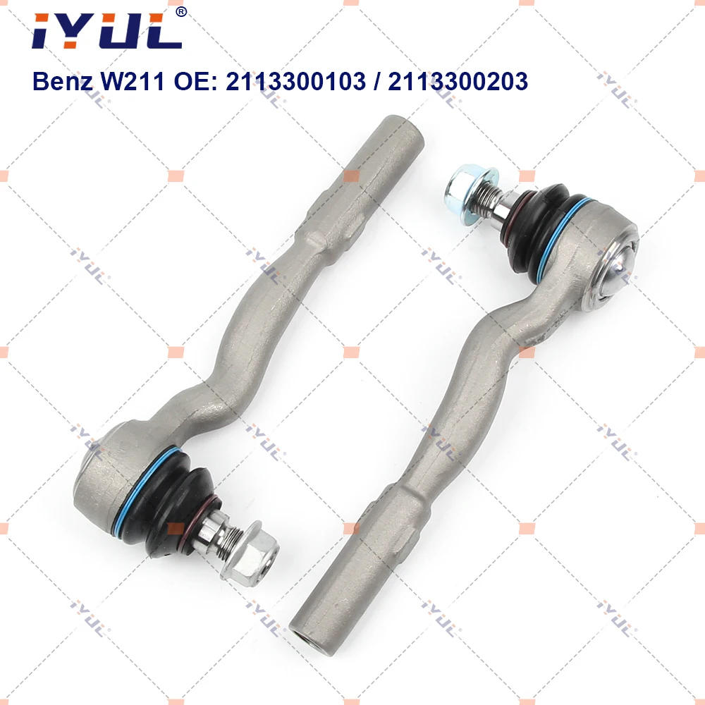 

IYUL Pair Front Axle Outer Steering Tie Rod Ends Ball Joint For Mercedes Benz E Class W211 S211 CLS C219 2113300103 2113300203
