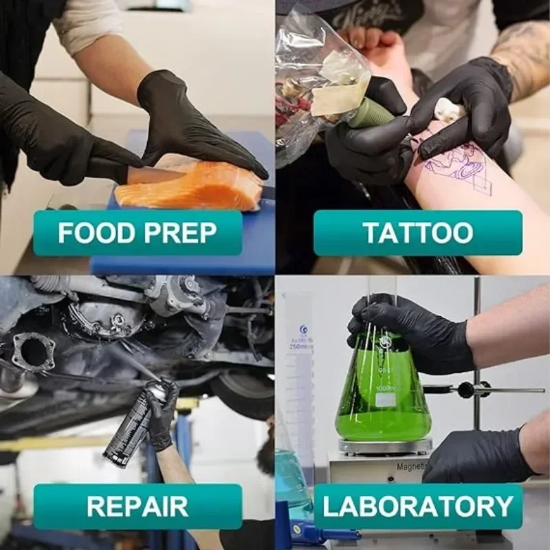 Disposable Black Nitrile PVC Gloves For Housework Dish Washing Car Industry Gardening Pet Care Baking Cooking Tool disposable gloves nitrile gloves dishwashing gloves cleaning gloves garden work gloves