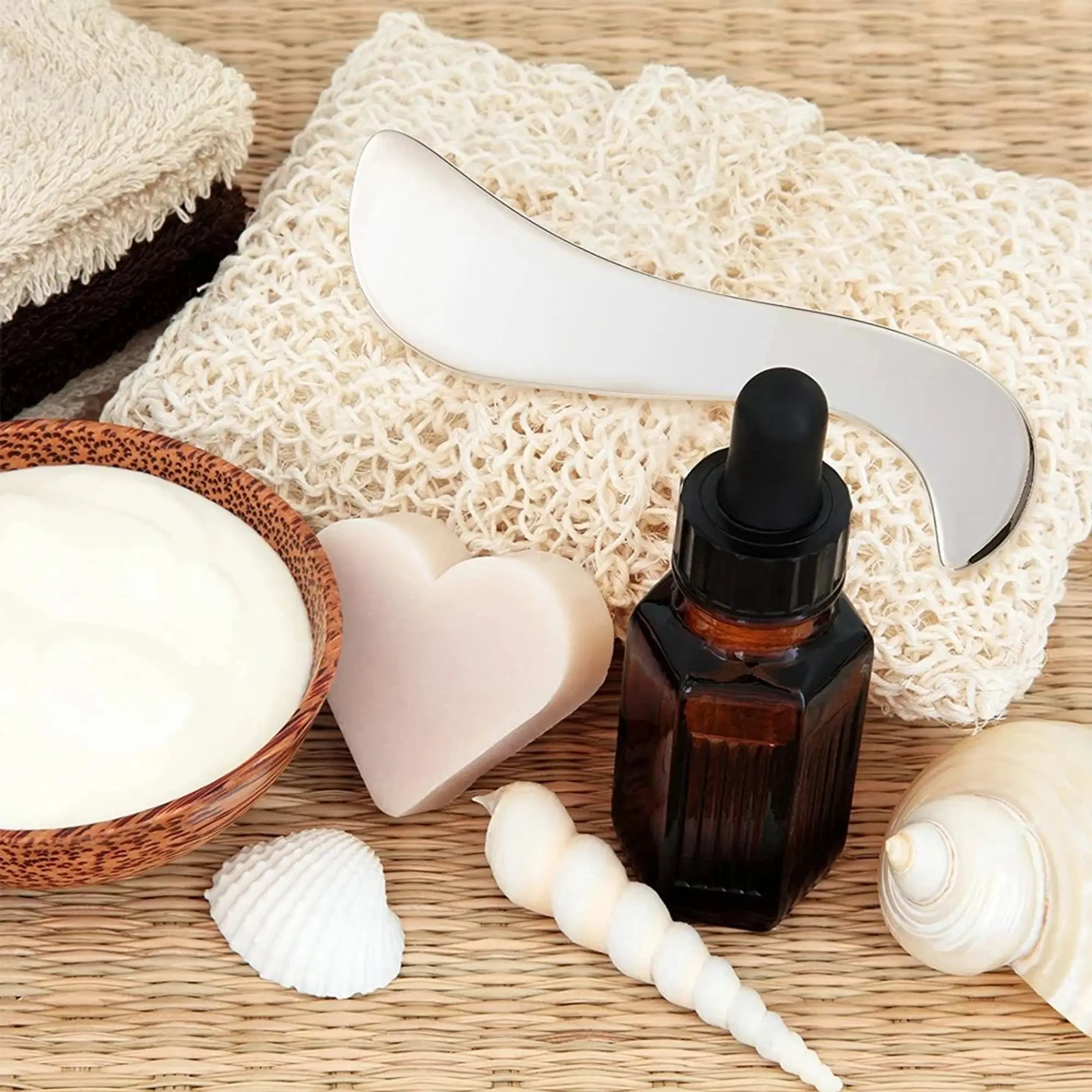 أدوات تدليك غوا شا من الفولاذ المقاوم للصدأ أداة م...