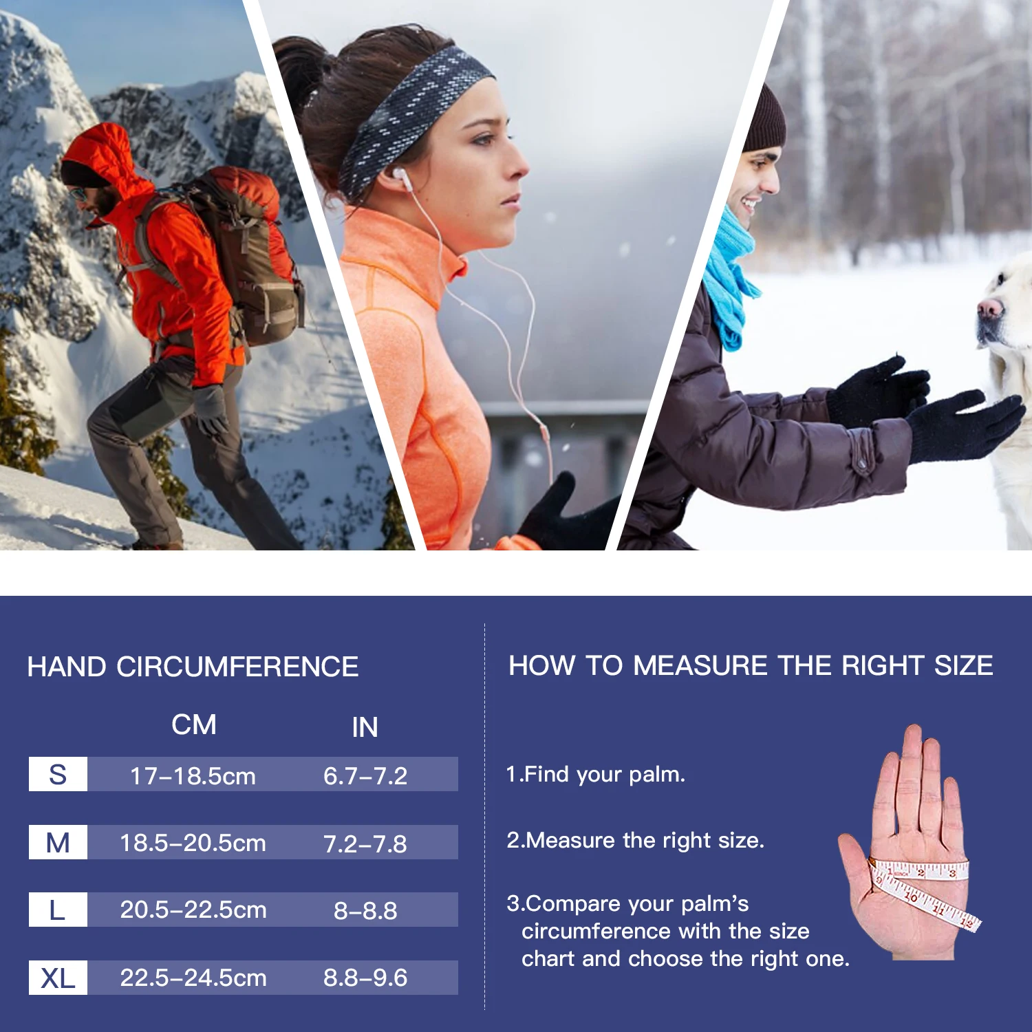 Cycling Gloves Full Finger Touchscreen Sport Gloves Fishing Splash-proof Skiing Cycling Snowboard Nonslip Women Riding Gloves