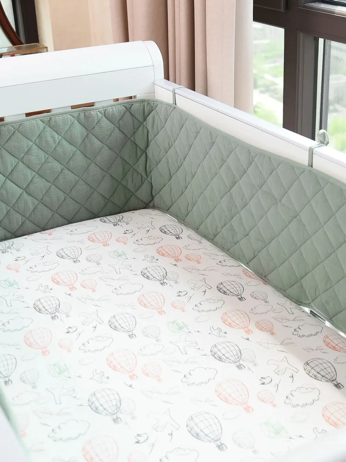 Crib girth reversible crape crape girth crib girth