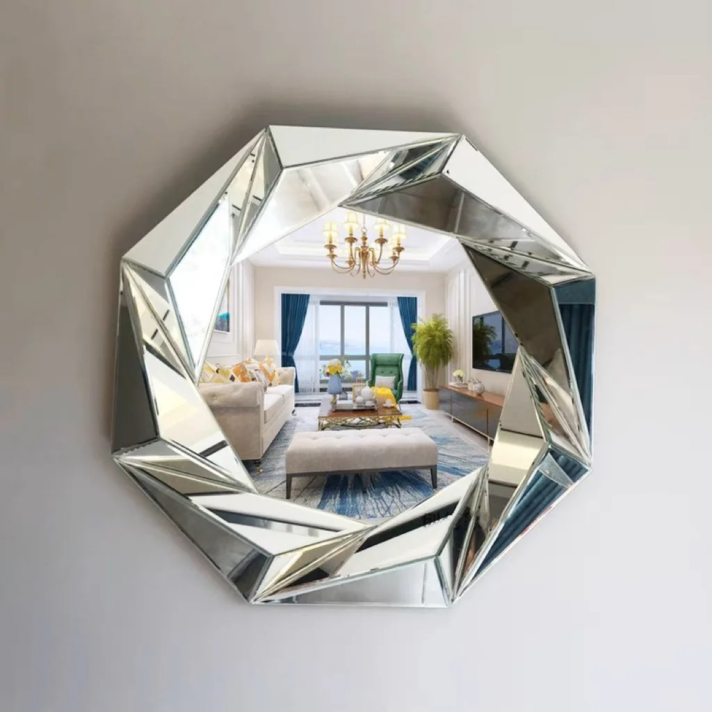 

Cross border minimalist modern art bathroom mirrors, luxurious bathroom mirrors, glass mosaic mirrors, entrance fireplace wall d