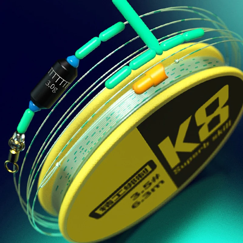 FishingLineFullSetwithConnectorStoppersLeadSwivelFloatFish