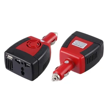 Uscita CA 220 V, inverter di alimentazione per auto da 150 W e tensione di ingresso CC 12 V con porta caricatore USB 0,5 A Accessori elettronici per inverter per auto
