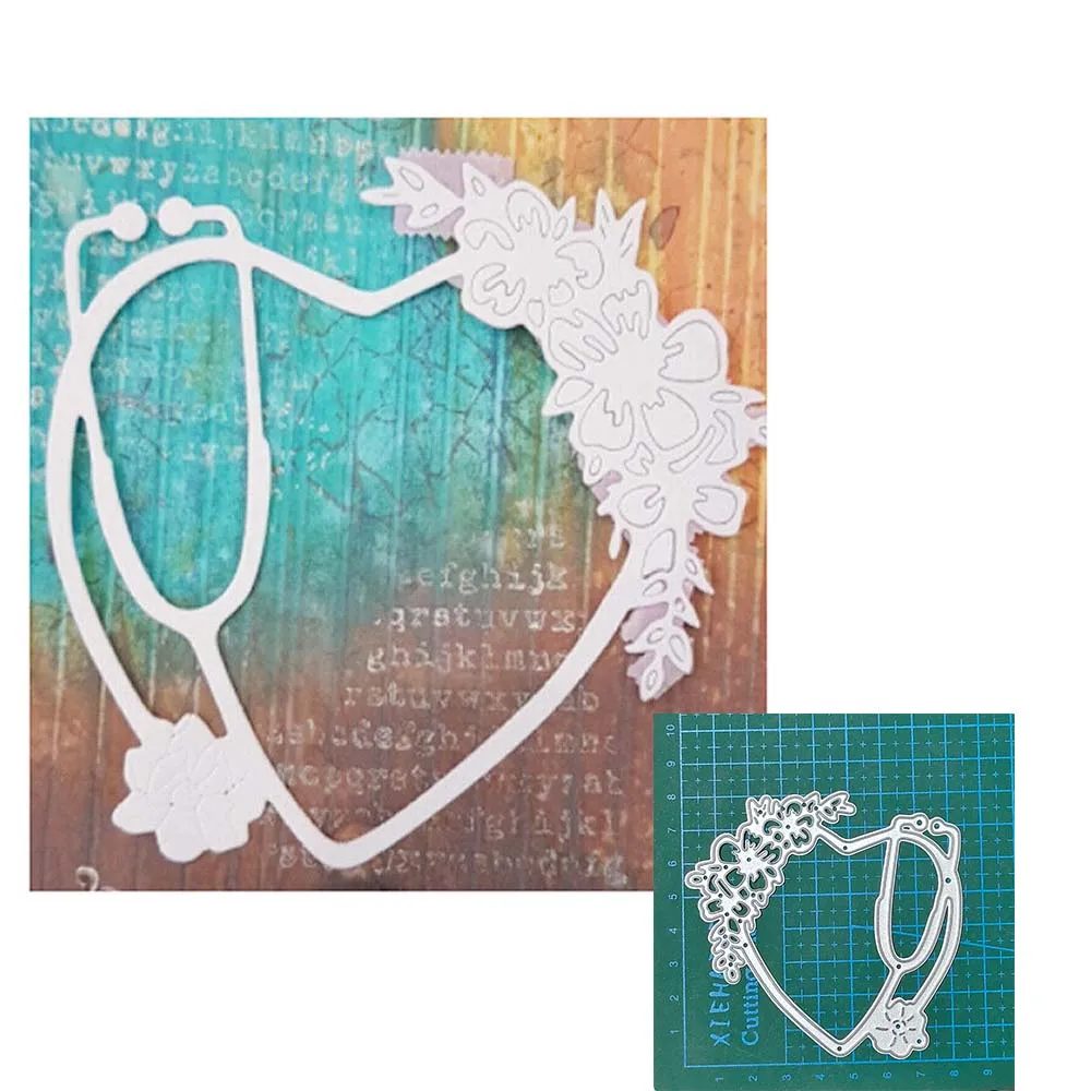 

heart flowers Metal Cutting Dies Stencils For DIY Scrapbooking Decorative Blade Punch Embossing Handcraft Template