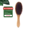 Boar Bristle Hair Brush Women Combs for Hair Anti-Static Scalp Massage Comb Wood Hair Brush for Curly Thick Long Hair Detangler 6