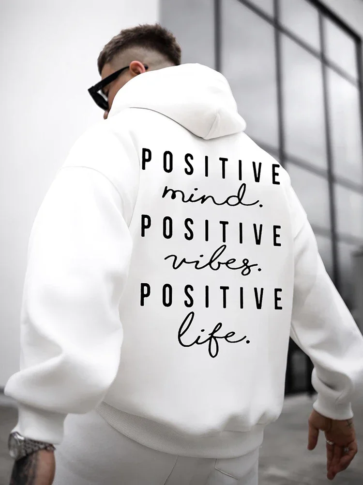 

Autumn and Winter Fashion English Letter Printed Hoodie 100% Cotton High Quality Men's Casual Sports and Fitness Clothing