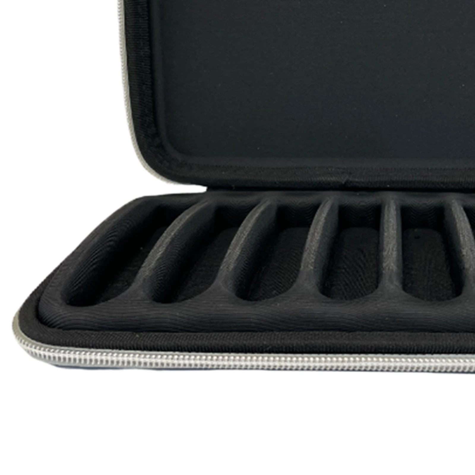 Portable Durable EVA 10 Holes Harmonica Storage Case Black 7pcs Harmonica Protective Bag Container Accessory