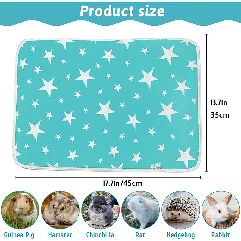 8-Pack Guinea Pig Bedding Cage Liners – Small Animal Flannel Blankets, Waterproof & Absorbent, Reusable (Dot Print, 12x12 Inch)